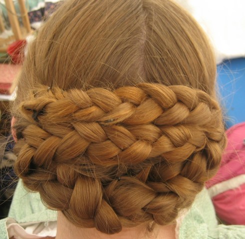 One of the hairstyles I tried on Addie