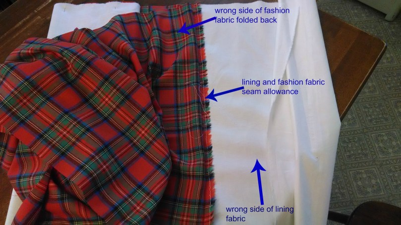 Sewing a Braveheart Kilt Part II, the lining (https://thefarmingdaughter.com/2015/03/02/braveheart-part-ii/)