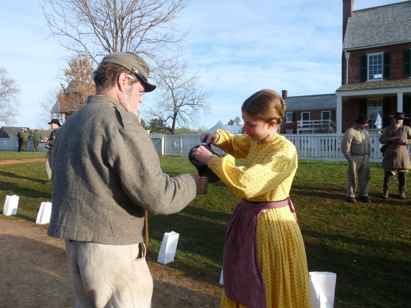 150th Appomattox: Addie serving coffee (https://thefarmingdaughter.com/2015/05/18/150th-appomattox/)