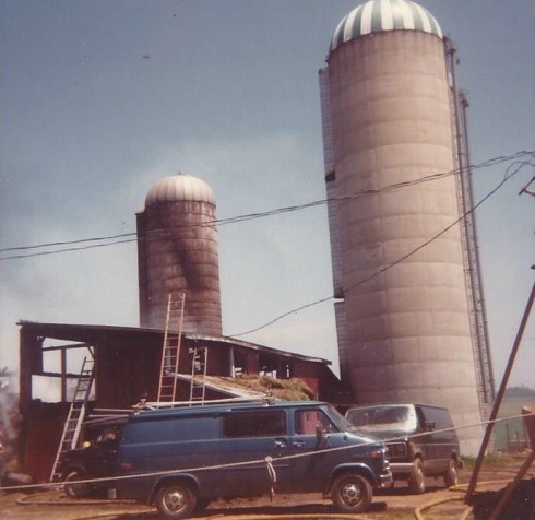 Bec's equipment vans showed up to put in a new milk pipeline